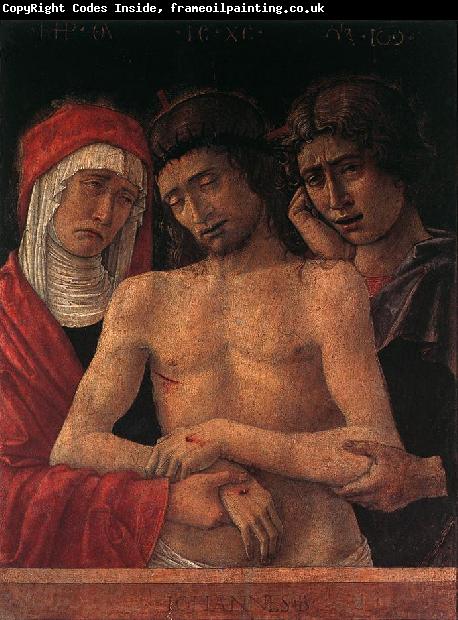 BELLINI, Giovanni Dead Christ Supported by the Madonna and St John (Pieta) fd